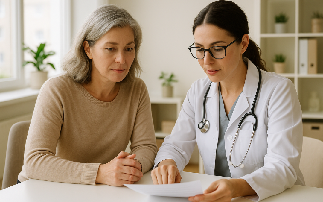 Woman over 50 consulting with a doctor about real weight loss solutions beyond GLP-1 drugs
